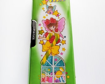 Vintage  Japanese Pencil Case 80s Double-Sided pen case