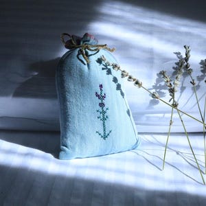 XLarge Hand Woven 100% Cotton Lavender Sachet, Handmade Pure Lavender Buds Lavender Sachet