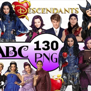 Descendants Clipart Bundle, Descendants PNG Bundle, Villains png, Descendants Alphabet, Great for Descendants birthday shirts, invitations
