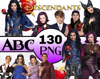 Descendants Clipart Bundle, Descendants PNG Bundle, Villains png, Descendants Alphabet, Great for Descendants birthday shirts, invitations
