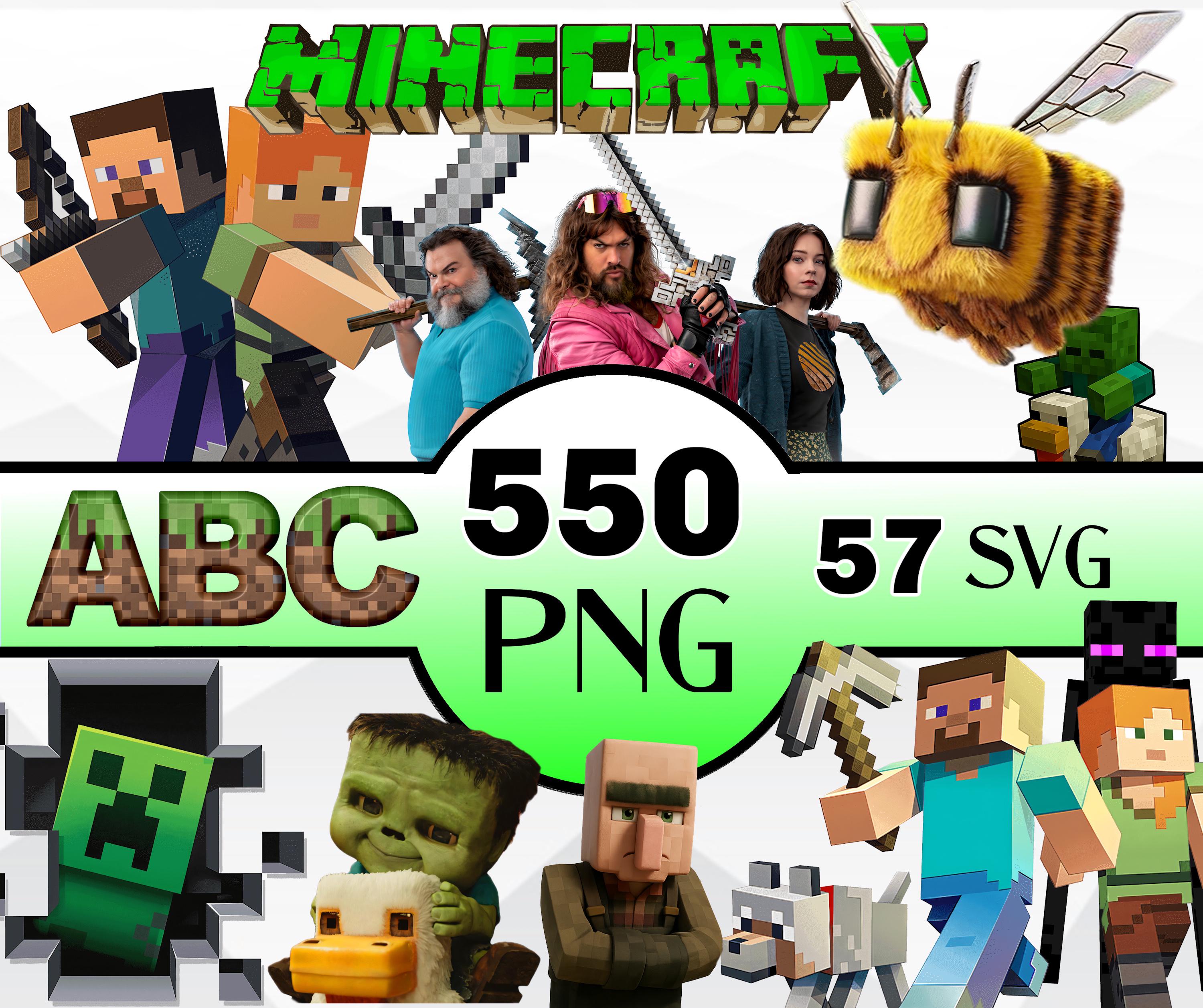 Minecraft PNG Clipart, Mine Craft svg, Movie Clipart for birthday, shirt, projects