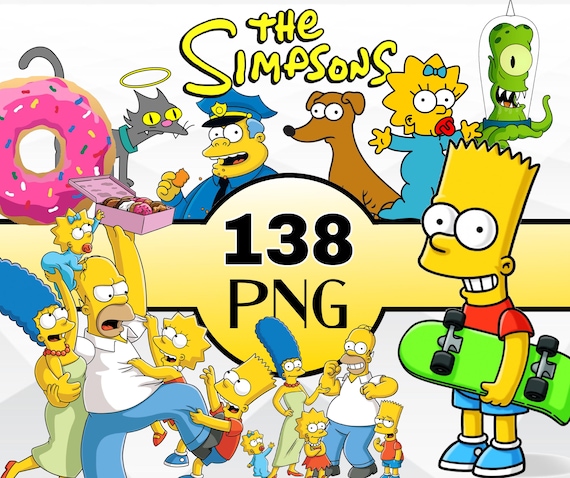 Simpsons PNG Clipart Bundle, Simpsons png Instant Download