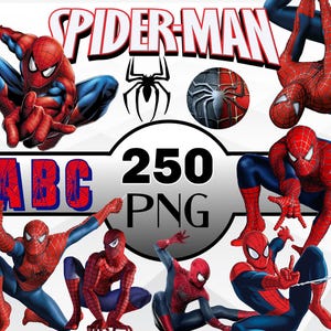 Spiderman Clipart Bundle, Spiderman PNG Bundle, Superheld PNG, ideal für Spiderman Geburtstag, Hemden