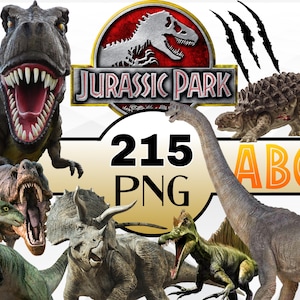 Pacchetto Clipart Dinosauro Giurassico, PNG Dinosauro, PNG T Rex, Ottimo per il compleanno dei dinosauri, magliette