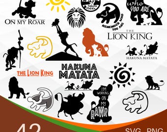 Lion King SVG Bundle, Hakuna Matada SVG, Simba PNG Clipart Bundle, Mufasa Layered Svg Bundle
