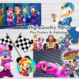 Mickey Racers Flag Mickey Racers Clipart Bundle, Roadster Racers PNG Bundle, Mickey Png ...