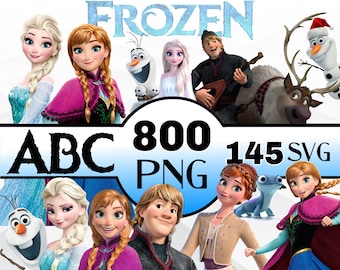 Frozen PNG Clipart Bundle, Frozen svg png with Olaf, Elsa, Anna, and more!
