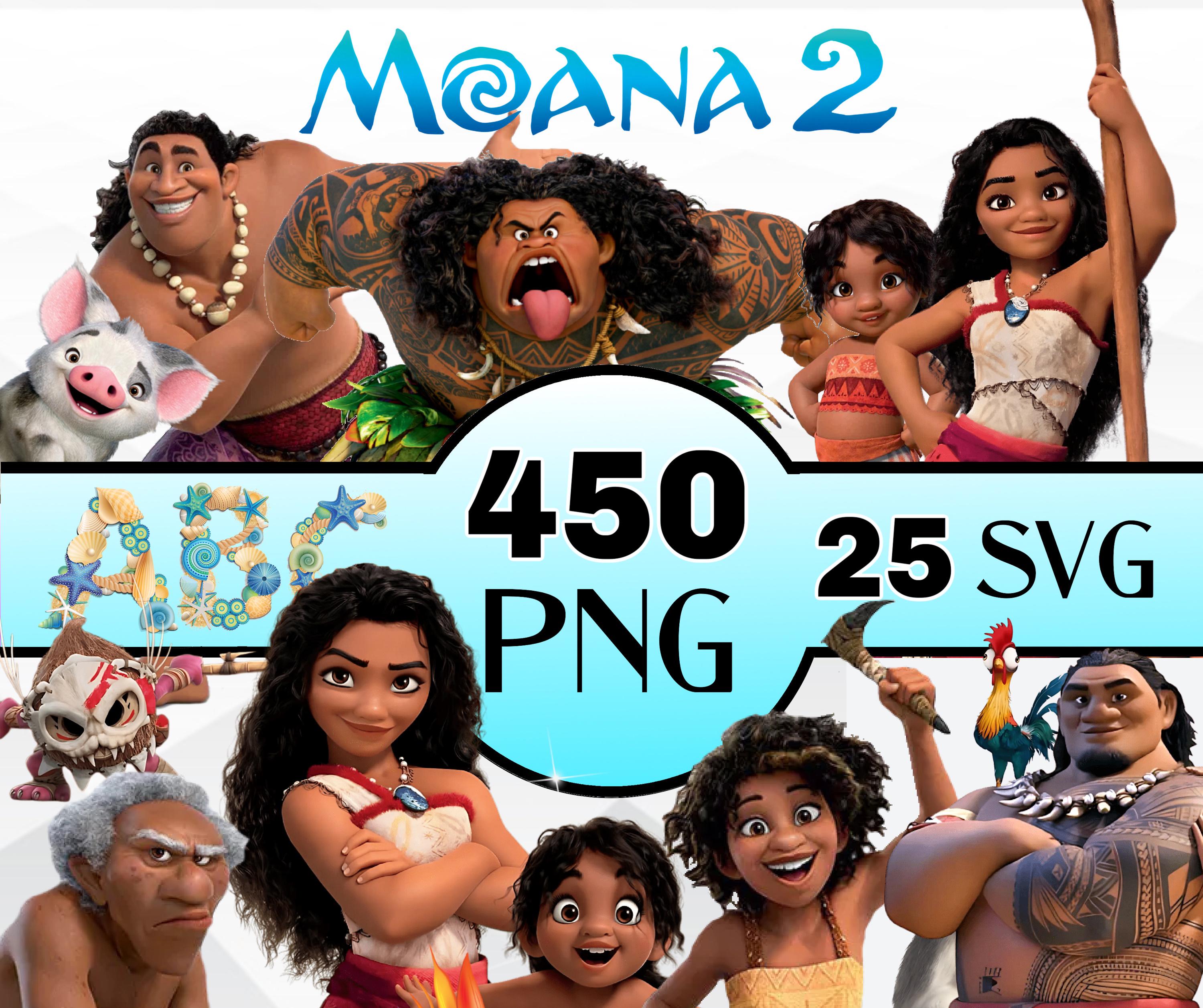 Moana 2 PNG Clipart Bundle, Moana 2 Svg, Moana Png Bundle With