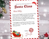 Editable Santa Letter, Printable letter from Santa, Easy edit Christmas Santa Letter, Editable Christmas Letter from Santa Claus