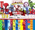 Spidey Clipart Bundle, Spidey SVG, Spidey and his Amazing Friends png and Digital Papers, Superhero SVG, Spidey alphabet