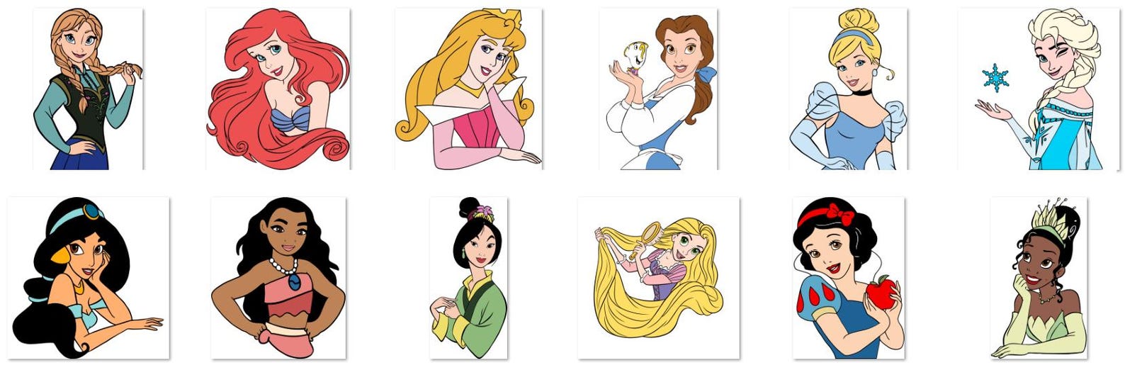 Princess SVG Bundle, Princess SVG PNG Clipart Bundle - Etsy