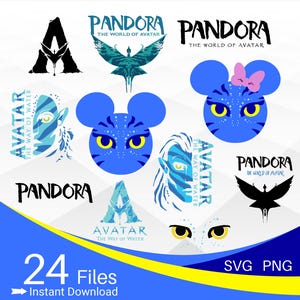 Avatar SVG-bundel, Avatar SVG PNG-clipartbundel, Pandora Layered SVG-bundel, Avatar-svg voor shirt