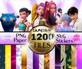 KPop PNG Clipart Bundle, Huntrix Clipart svg bundle for birthday, K-pop shirt, Demon Hunters clip art, Saja Boys stickers, K Pop paper