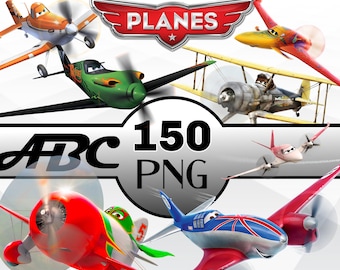 Flugzeuge Clipart, Flugzeuge PNG Bundle, ideal für Flugzeuge Geburtstage, Shirts und vieles mehr