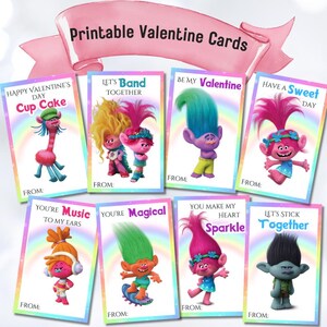 Trolle Valentinstagskarten, Valentinstagskarten, Valentinstagspaket mit Mohnzweig, Valentinstagskarten, Valentinstagskarten