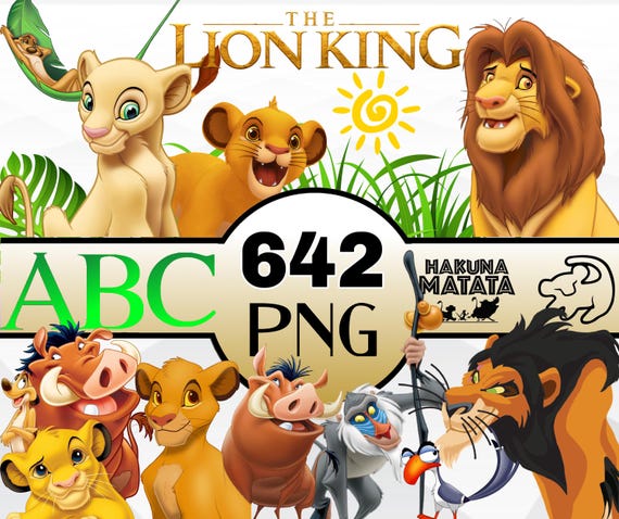 Lion King Clipart Bundle, Simba Mufasa PNG Bundle, Lion King png, Great for Lion King birthday, shirts