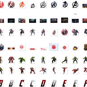 May include: A collage of images featuring the Avengers characters, including Captain America, Iron Man, Thor, Hulk, and Black Widow. The images are arranged in a grid pattern and include various scenes from the Avengers movies.