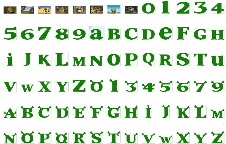 Shrek Clipart, Shrek PNG Bundle, Digital Files for Shrek Birthday With ...