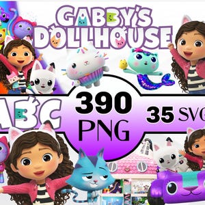 Pacchetto di clipart PNG della casa delle bambole di Gabby, png della casa delle bambole di Gabby, svg della casa delle bambole di Gabby