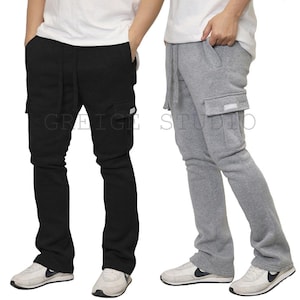 Men&#39;s Slim Fit Flared Cargo Sweatpants
