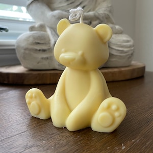 Teddy bear Candle, Teddy bear soy and beeswax candle, Bear candle, natural Candle, soy blend candle, gift ideas, cute candle,