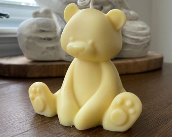 Teddy bear Candle, Teddy bear soy and beeswax candle, Bear candle, natural Candle, soy blend candle, gift ideas, cute candle,