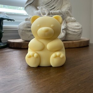 Large Teddy bear Candle, Teddy bear soy and beeswax candle, Bear candle, natural Candle, soy blend candle, gift ideas, cute candle,