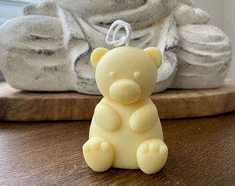 Cute Teddy bear Candle, Teddy bear soy and beeswax candle, Bear candle, natural Candle, gift ideas, cute candle,