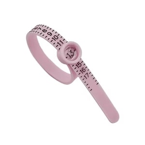 Pink Ring Sizer US Sizes With Magnifying Viewing Window for Engagement and Wedding Rings