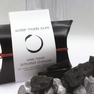 Water Filter All Natural - The perfect blend Binchotan Charcoal and Mineralizing Stones, Zero Waste, Plastic Free