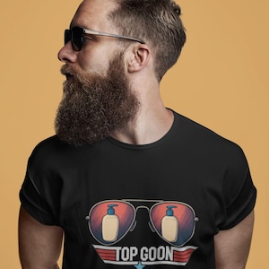 Top Goon Meme T-Shirt | Funny Aviator Parody Tee with Lotion Reflection | Cheeky Gag Gift