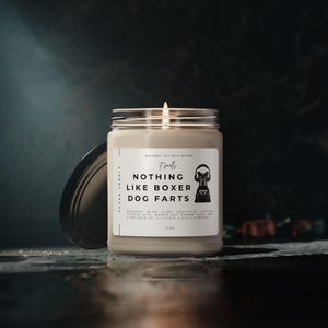 Boxer Dog Gamer Candle, zabawny prezent dla graczy i miłośników psów, przytulny wystrój dla rodziców psów, miłośnik bokserów, prezent dla właściciela boksera
