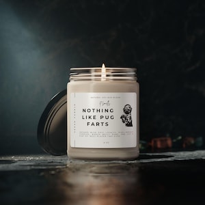 Humorous Scented Candle for Dog Lovers and Gamers, Pug Gifts, Funny Pug Gift, Gaming Gift, Pug Dog, Pug Lover, Unique Gift for Pug Owner
