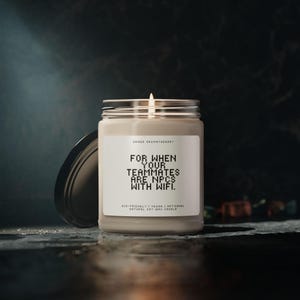 Vela de jugador NPC Teammates, regalo divertido para jugadores de FPS y MOBA, aromaterapia, decoración del hogar, regalos únicos.