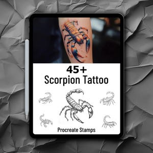 45+ Scorpion Procreate Stamp Brush - Realistic Scorpion Tattoo Designs - Insect Stamps For Procreate