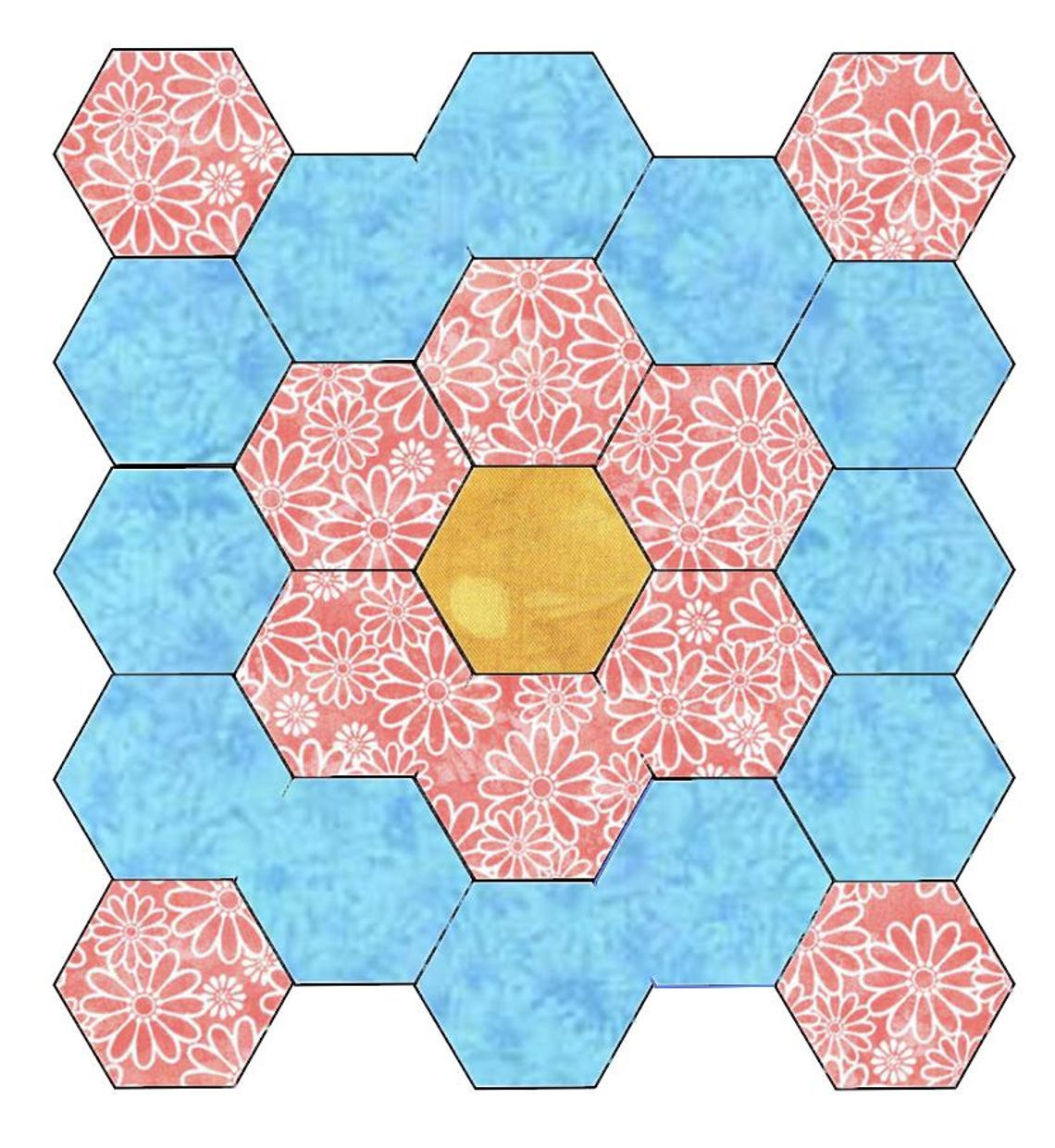 Epp Daisy Chain Pattern EPP Daisy Granny Square Quilt Block Pattern - Etsy