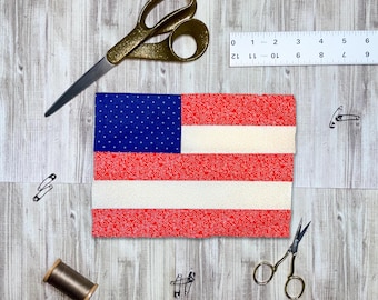 Old Glory Flag Quilt Block Pattern