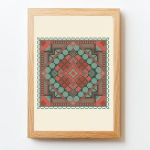 Granny Square Mandala Cross Stitch PDF Pattern