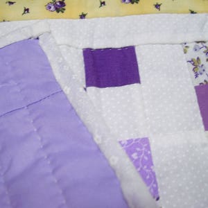 Handmade Purple Doll Quilt Blanket