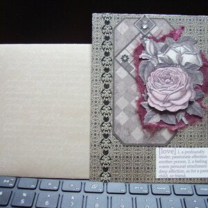 Black Burgundy  Love card