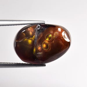 11.48ct 100% Natural Mexican Rainbow Fire Agate Earth Mined Multi Color Flash