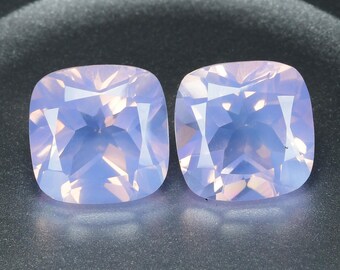8,67 ct 10 mm Poduszeczka Zachwycająca Kolorowa Para Podwójnych Kamienie Lawendowy Ametyst Brazylia