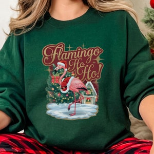 Flamingo Christmas Shirt, Merry Christmas Sweatshirt, Christmas Shirt, Funny Holiday Shirts, Cute Christmas Shirt, Holiday Sweatshirt