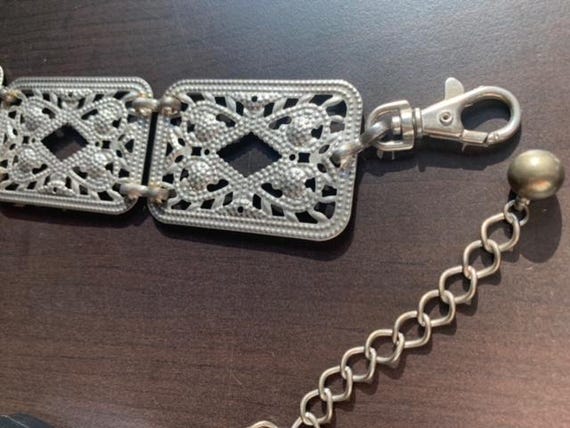 Belt Embossed Metal Rectangular Link (Mexican?) 3… - image 3
