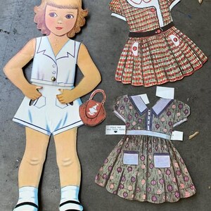 VTG 22" Paper Doll - Playmate + Kleidung zum Ausschneiden DJE Toys - 50er Jahre?