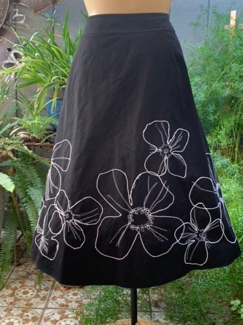 Jupe Droite Liz Claiborne Noire Longueur Genou - Taille 6P (Petites) - Très Bon état
