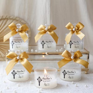 Personalized Baptism Candle Favors, First Communion Favors, Elegant Scented Candles, Baptism Gift, Christening Candle, Mi Bautizo, Baptême