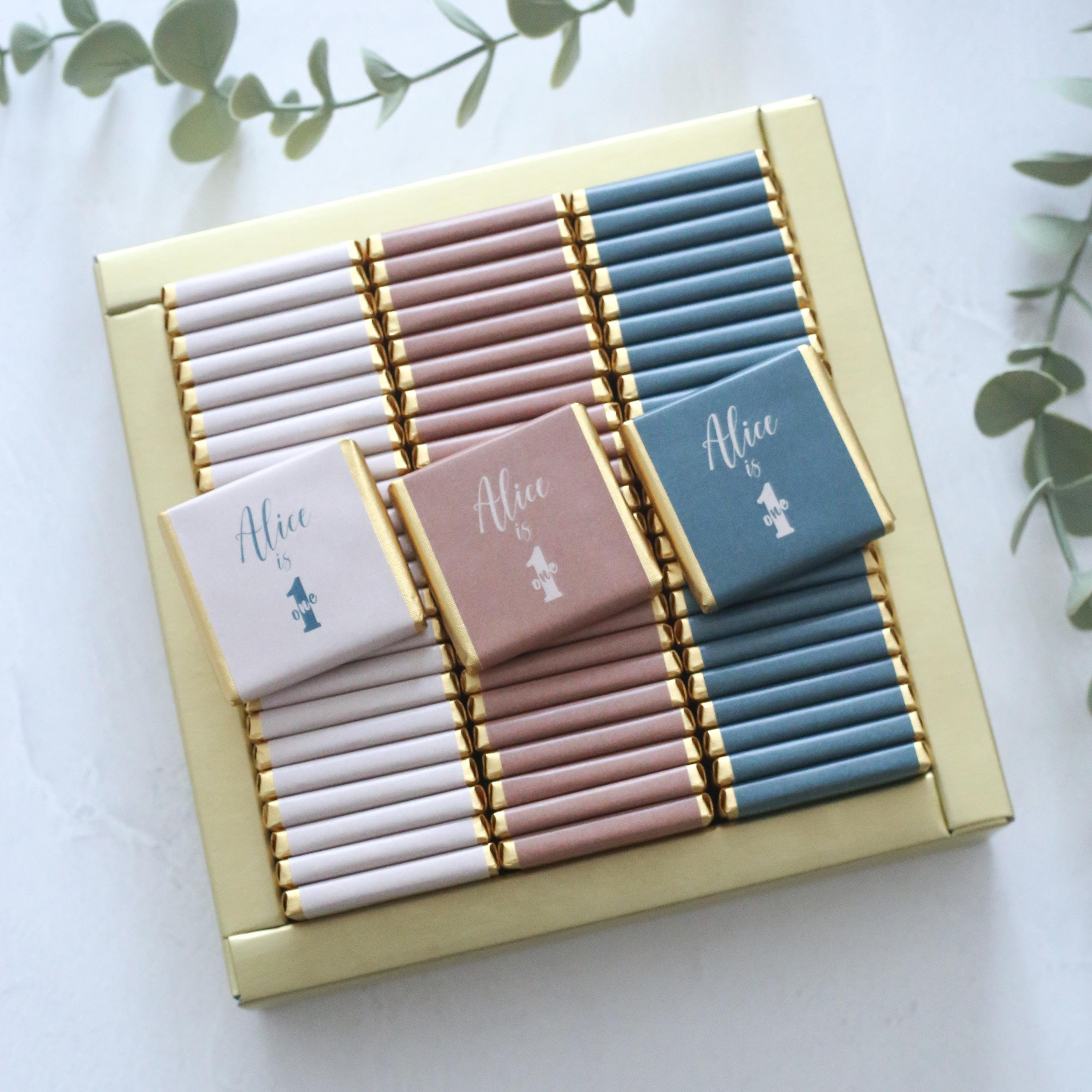 50 Pcs Baby Shower Chocolate, Personalized Baby Chocolate, Custom Chocolate Favors, Sweet16 Chocolate, Baptism Chocolate, Baby Shower Gift