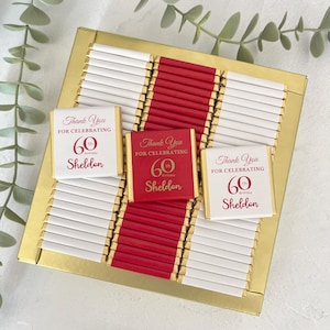 Adult 60th Fabulous Birthday Gift, Personalized Chocolate, Anniversary Favor, 30th, 40th, 50th, 80th, 70th, 90th, 100th Birthday Party Favor