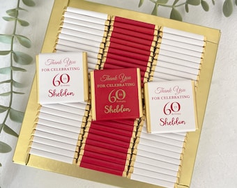 Personalisierte 60. Geburtstag Gastgeschenke: 30., 40., 50., 80., 70., 90., 100